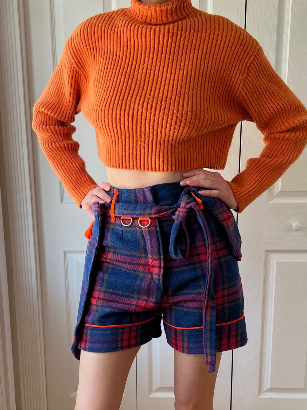 Colourful Plaid Highwaisted Shorts - Picture 8 of 8